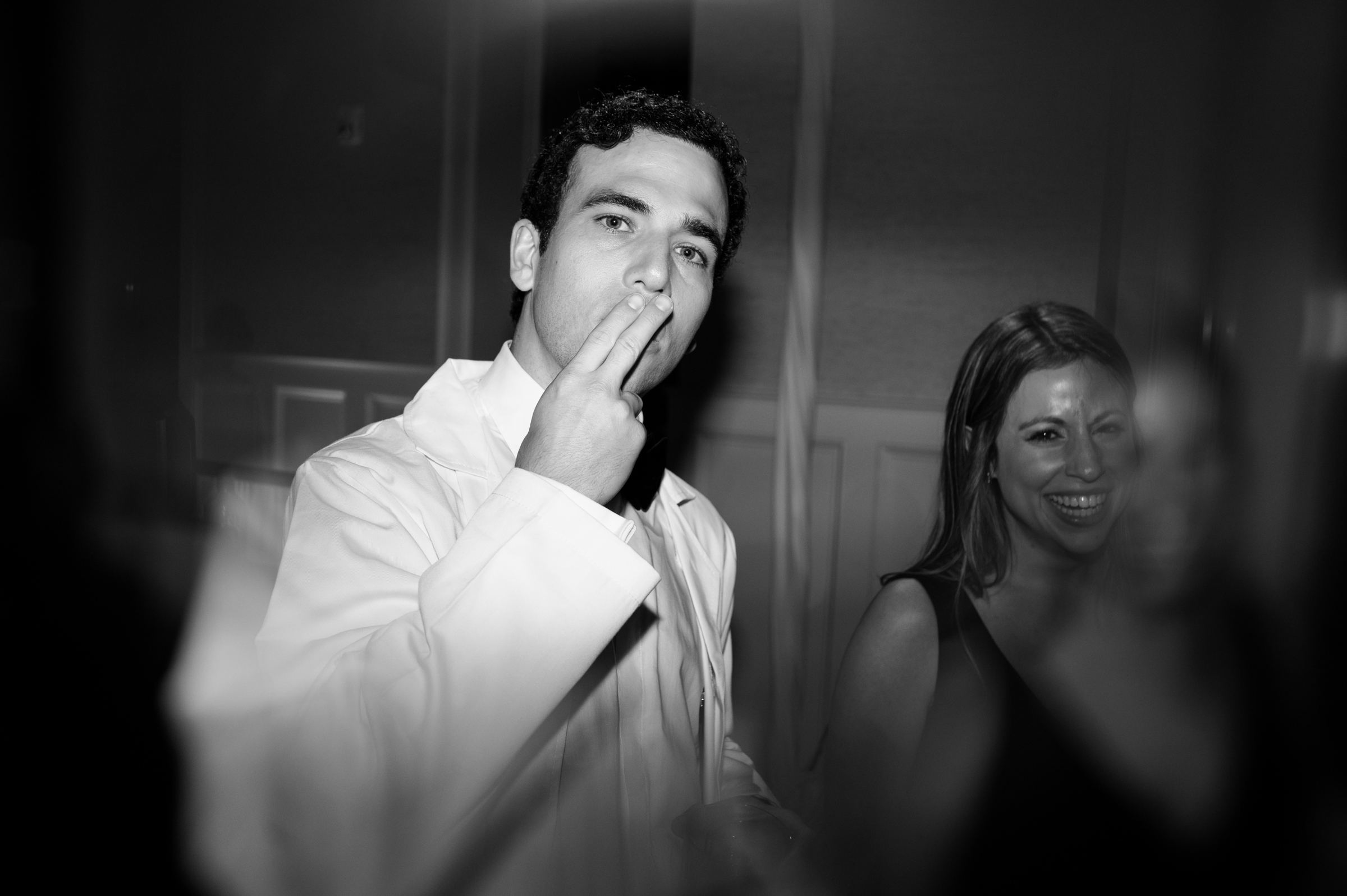 wedding guests during reception