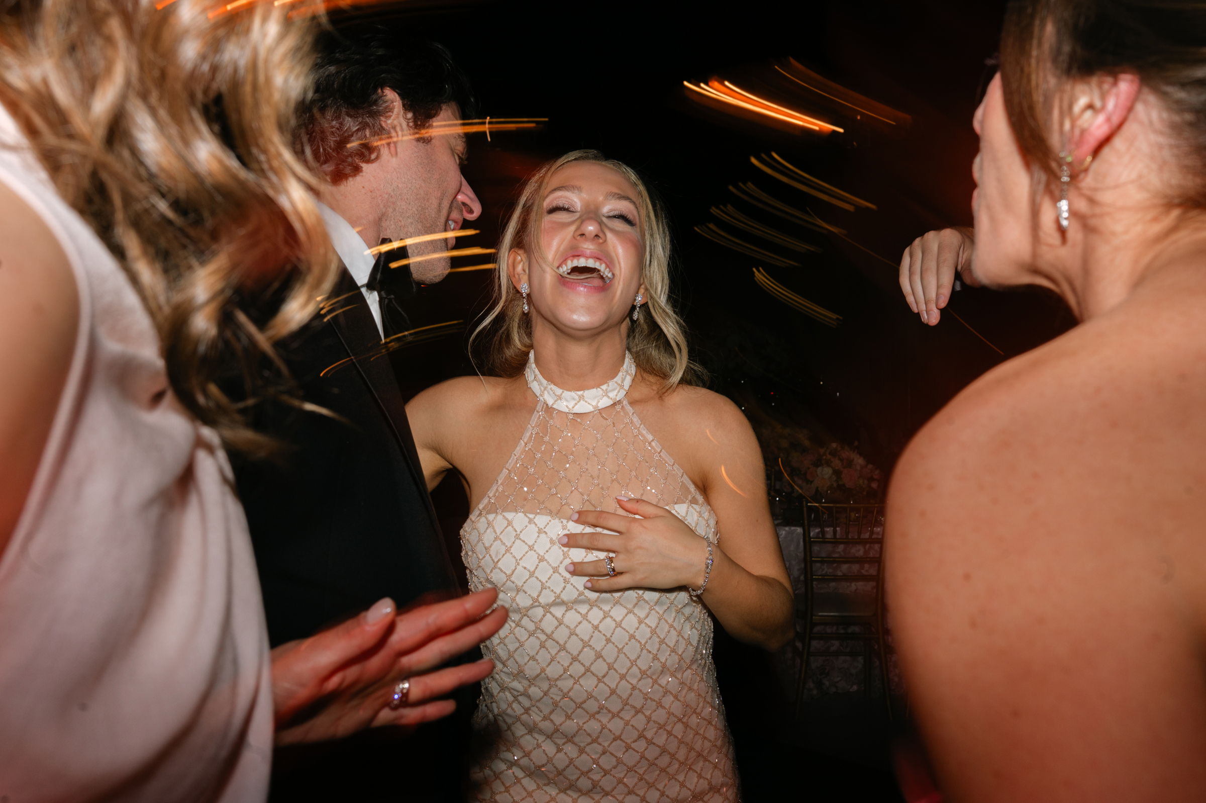 bride during wedding reception