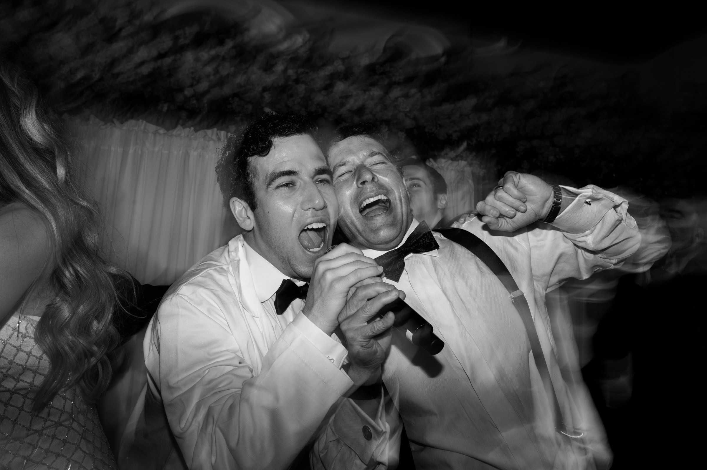 wedding guests during reception