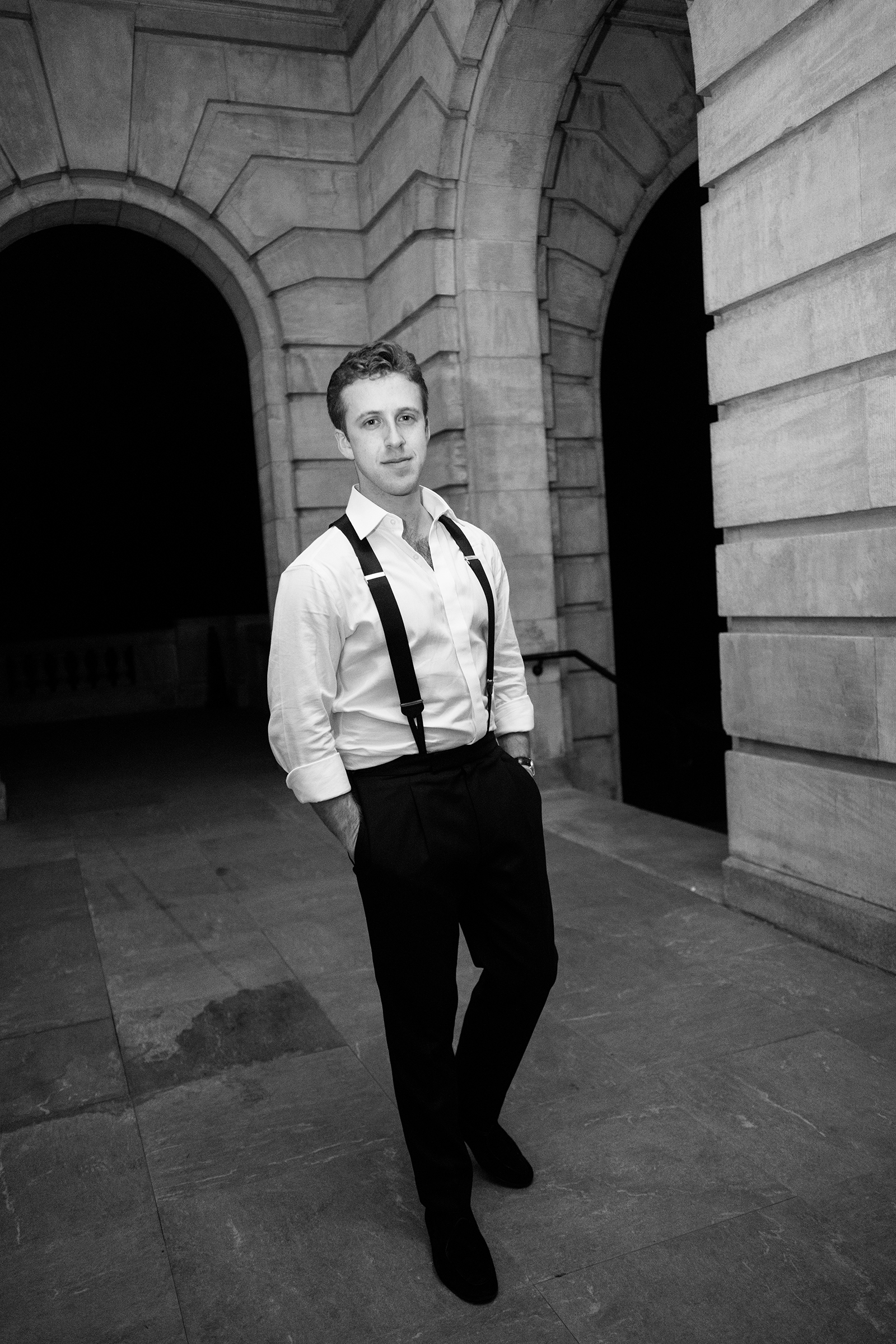 groom during wedding reception