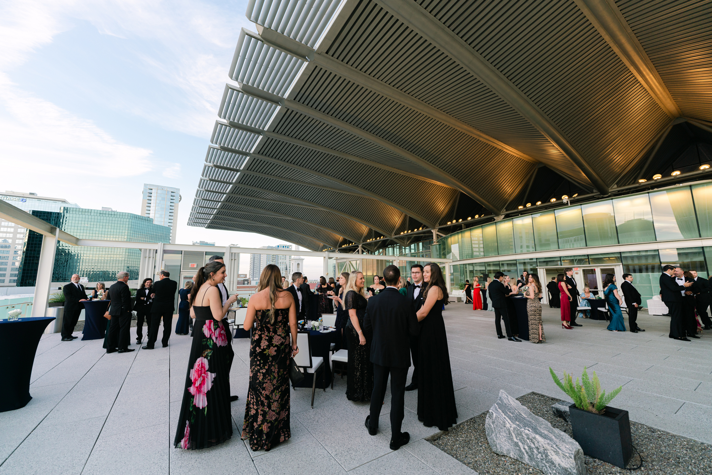 wedding reception venue on rooftop