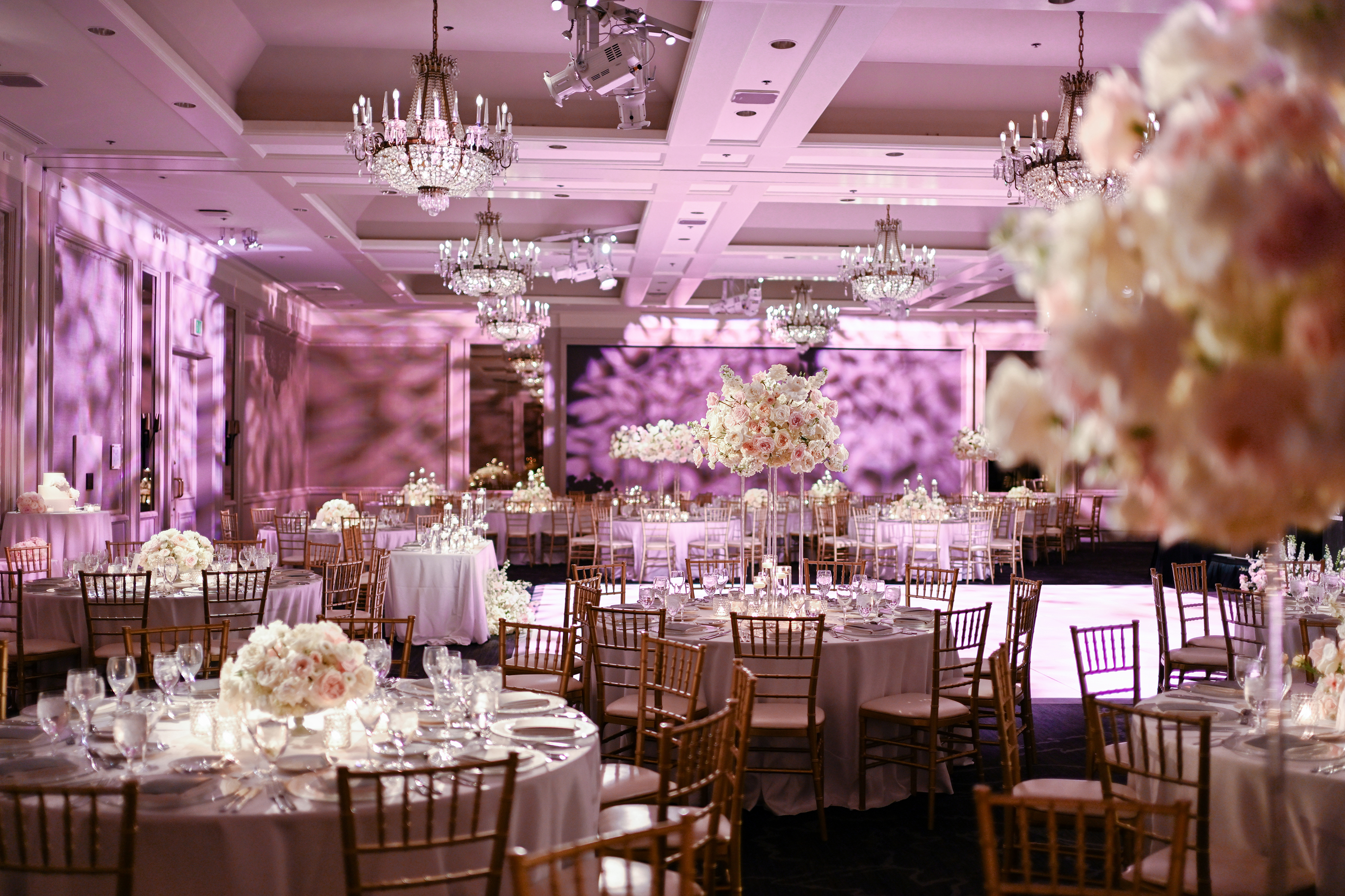 elegant pink and neutral reception wedding inspiration 