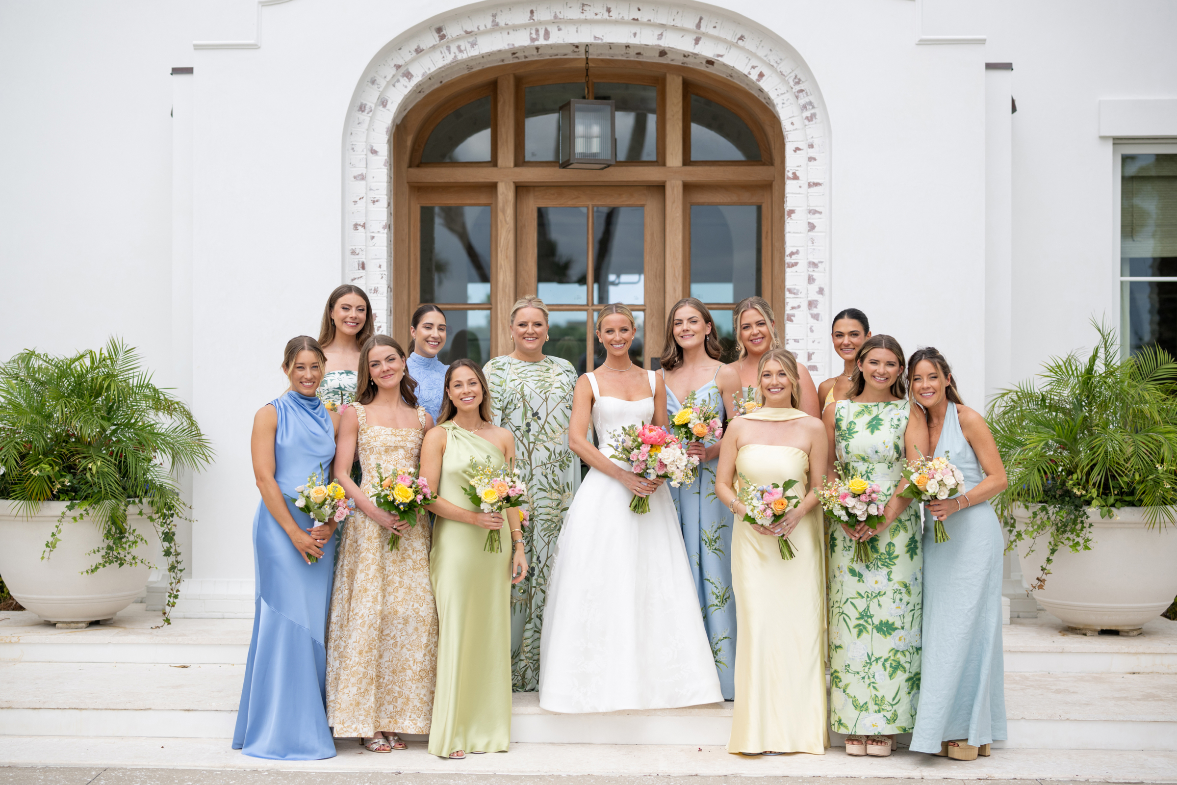 bride with bridesmaids