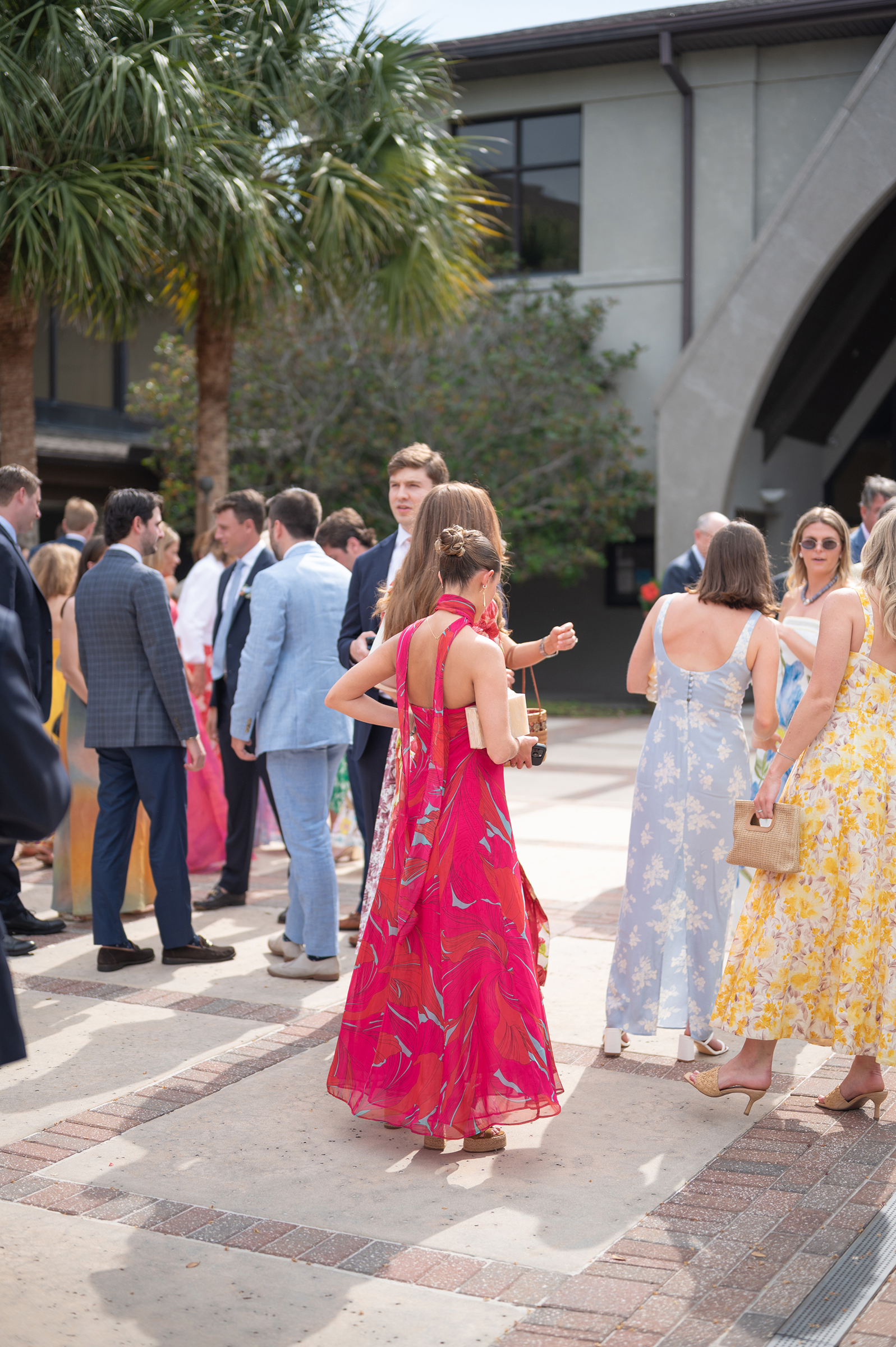 wedding guests during wedding ceremony