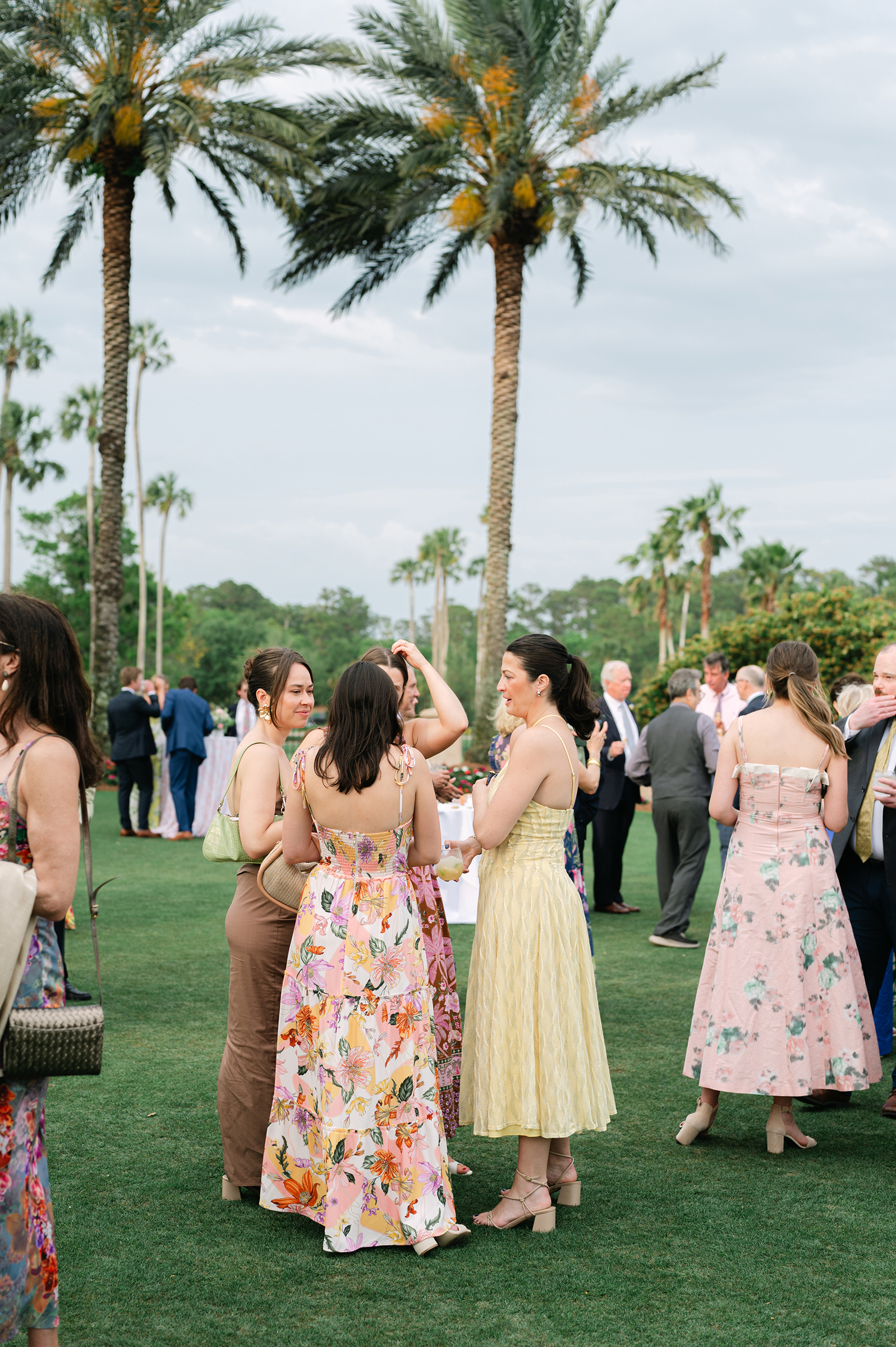 guests during wedding cocktail party