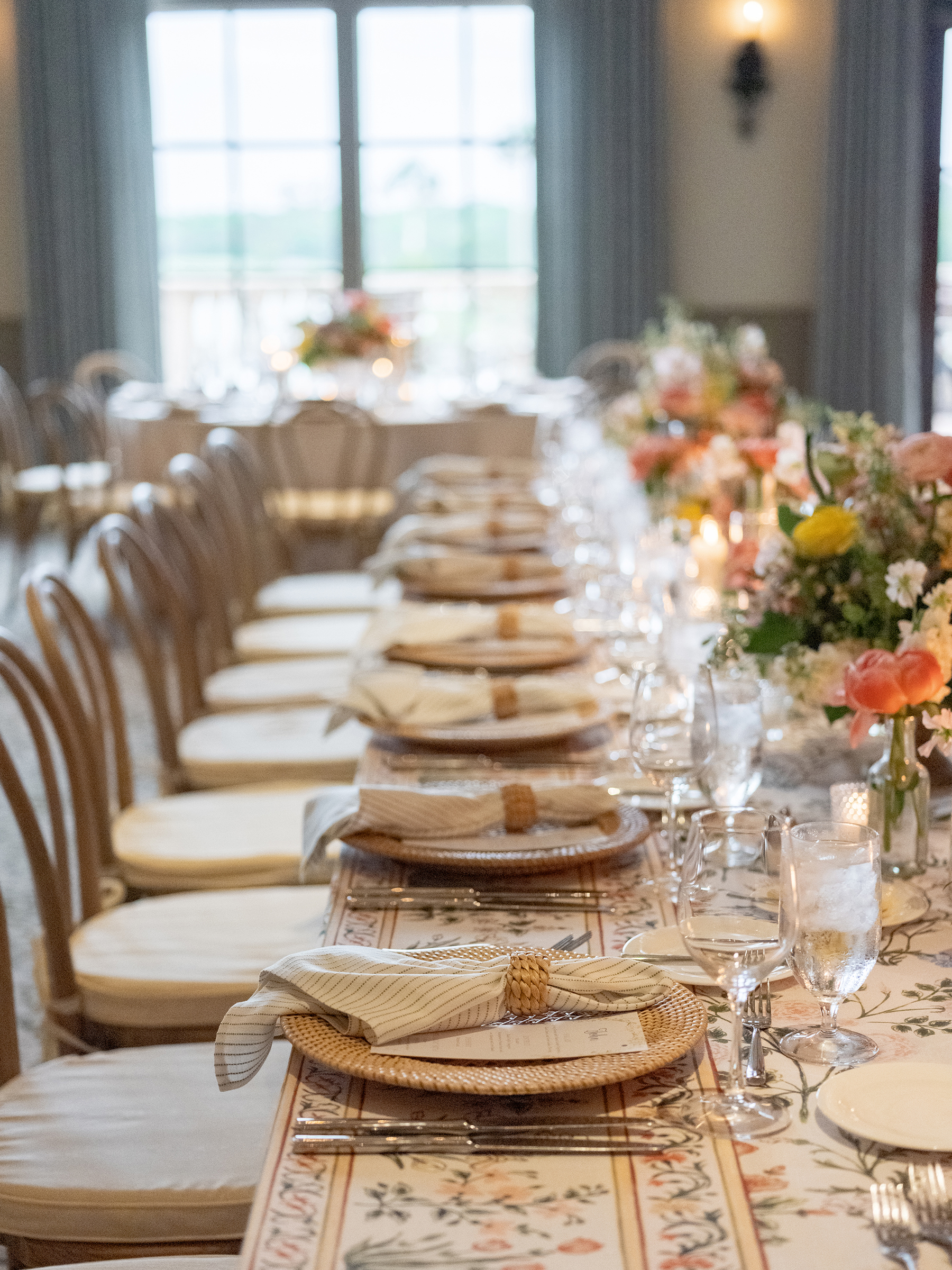 tablescape during wedding reception