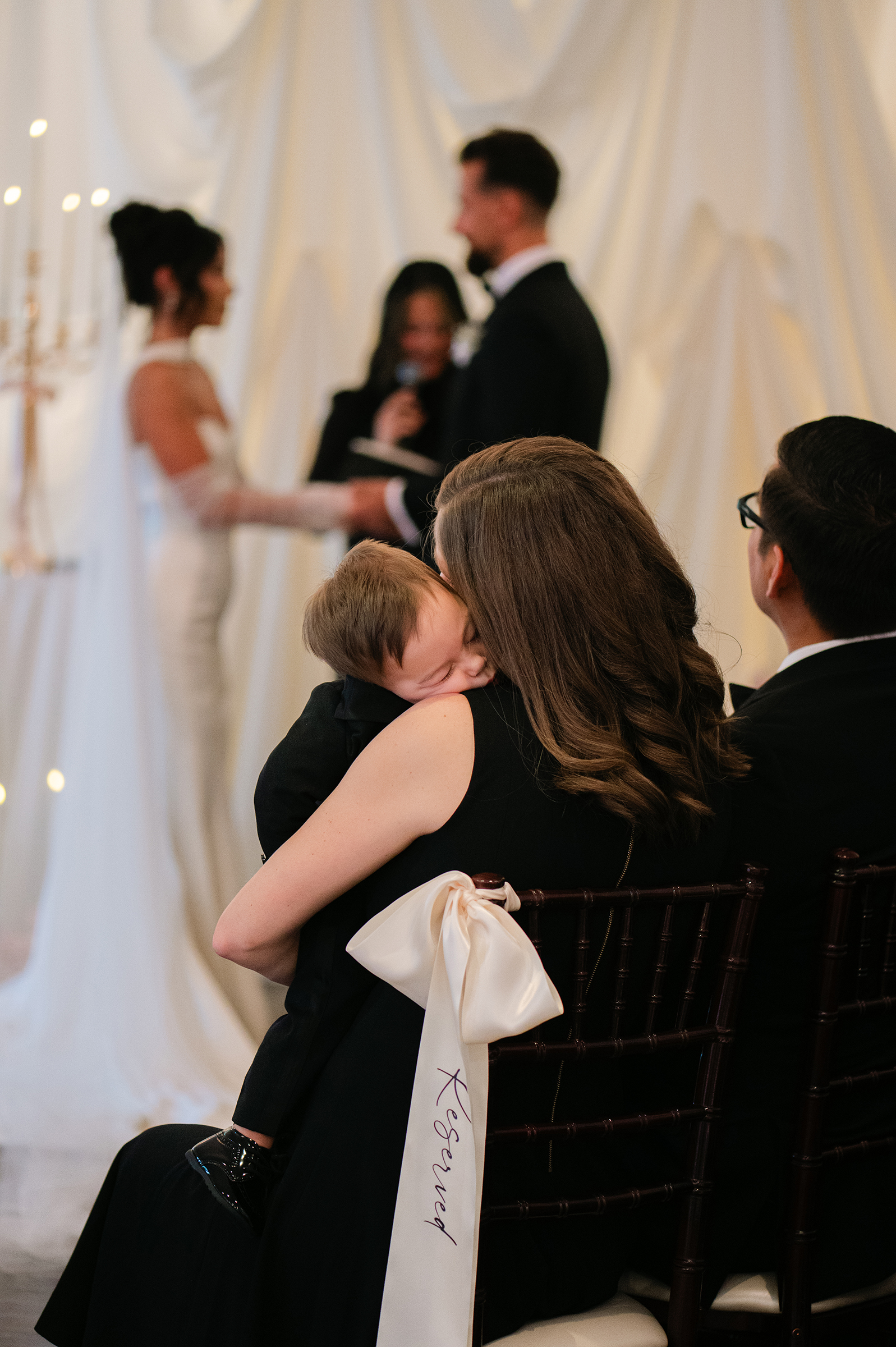 wedding guests during wedding ceremony