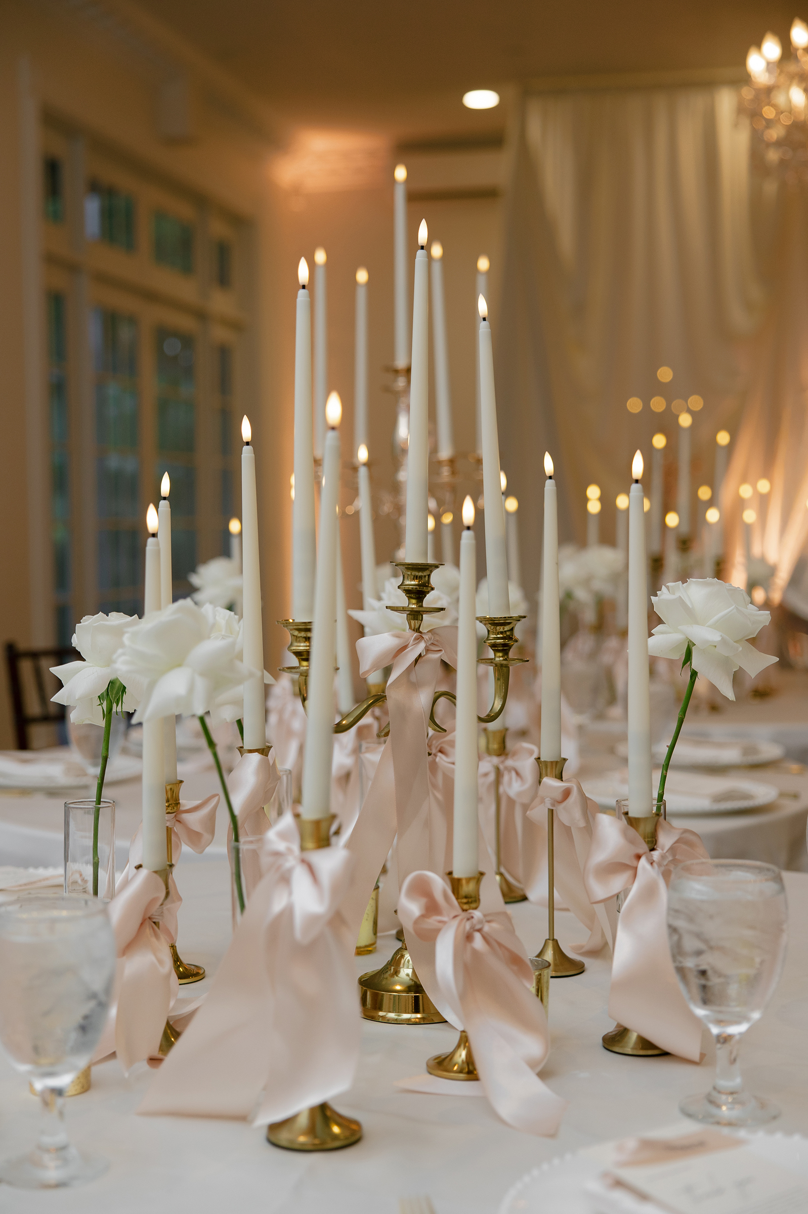 wedding reception details of tablescape