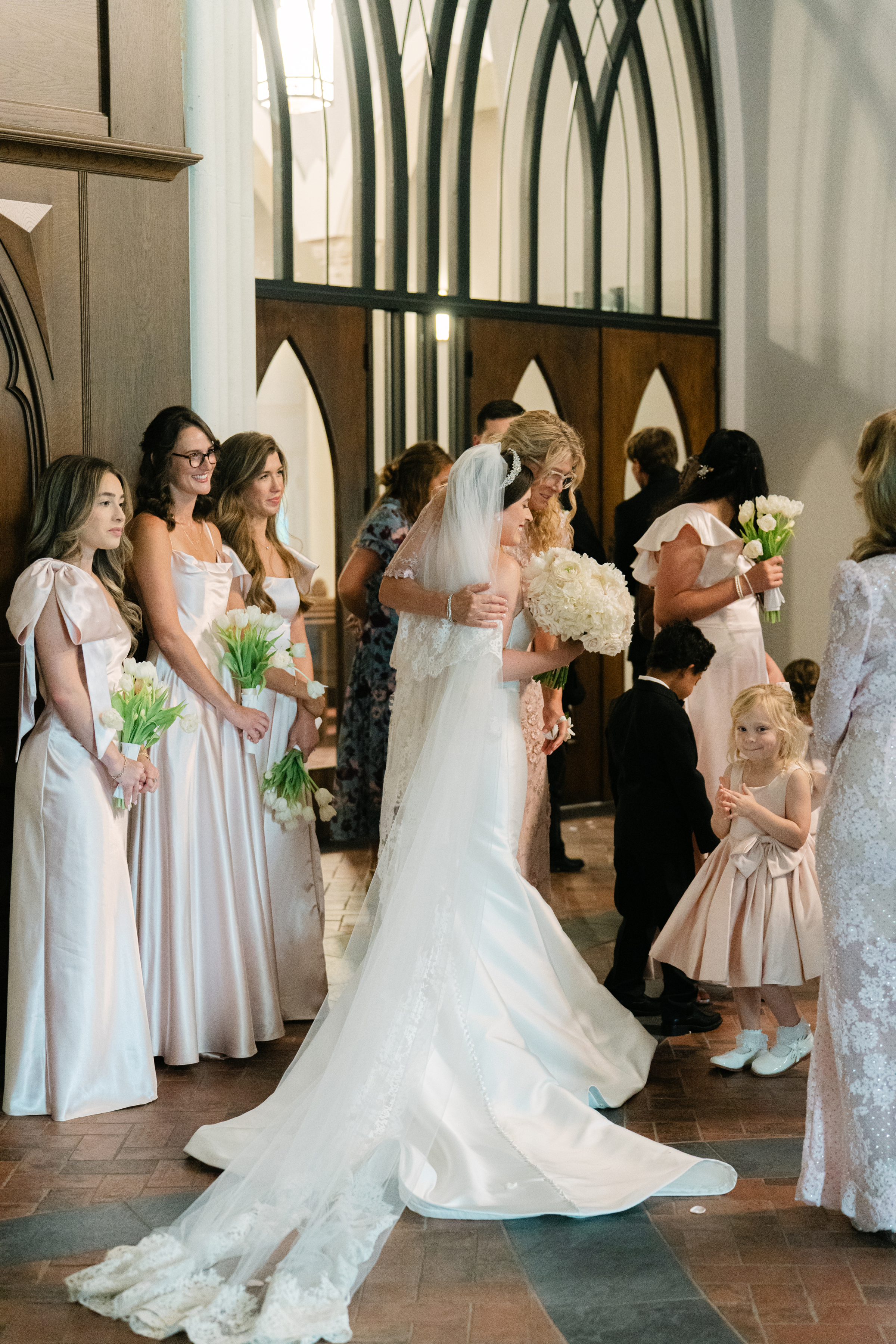 bride and wedding guests