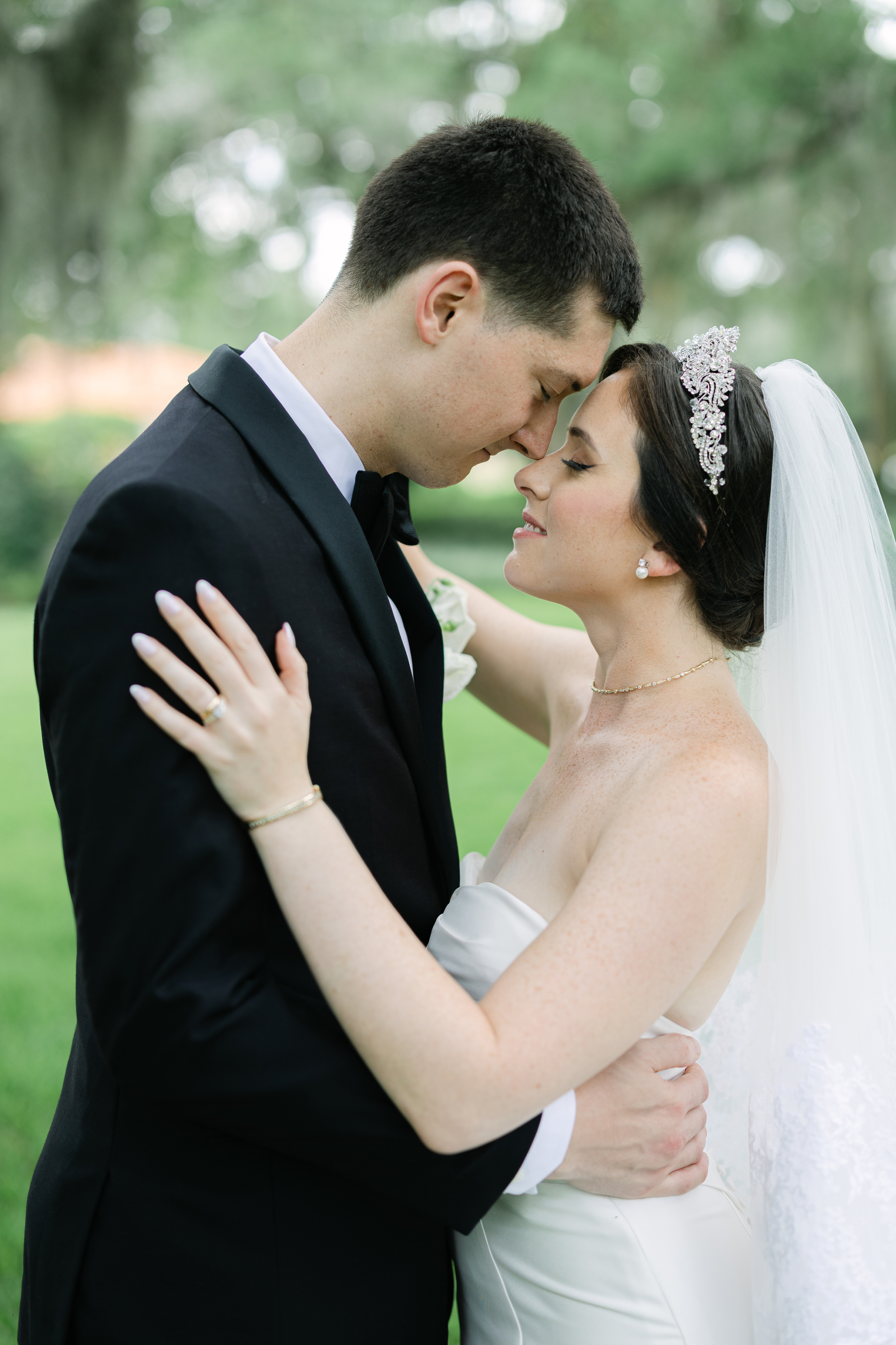 classy and traditional bride and groom portraits