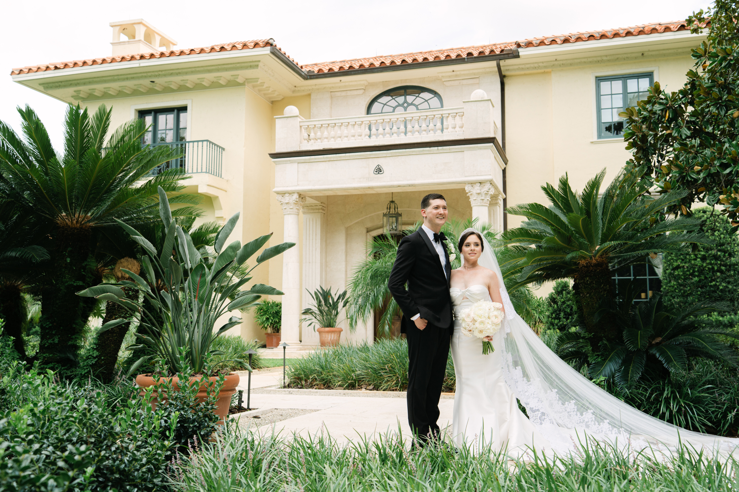 classy and traditional bride and groom portraits