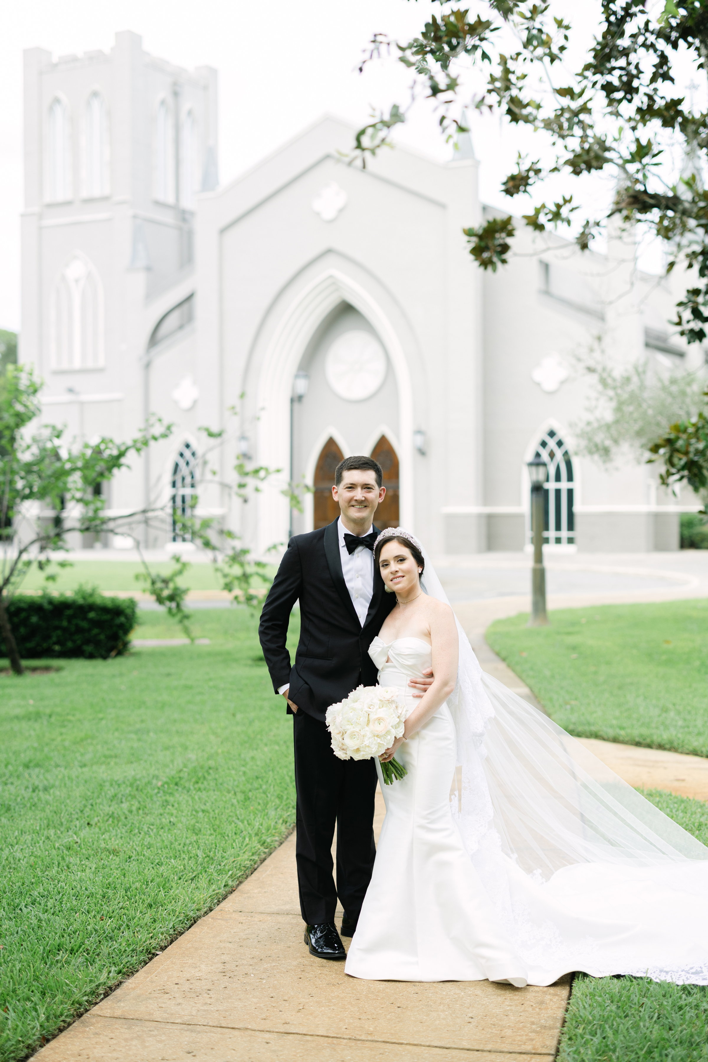 classy and traditional bride and groom portraits