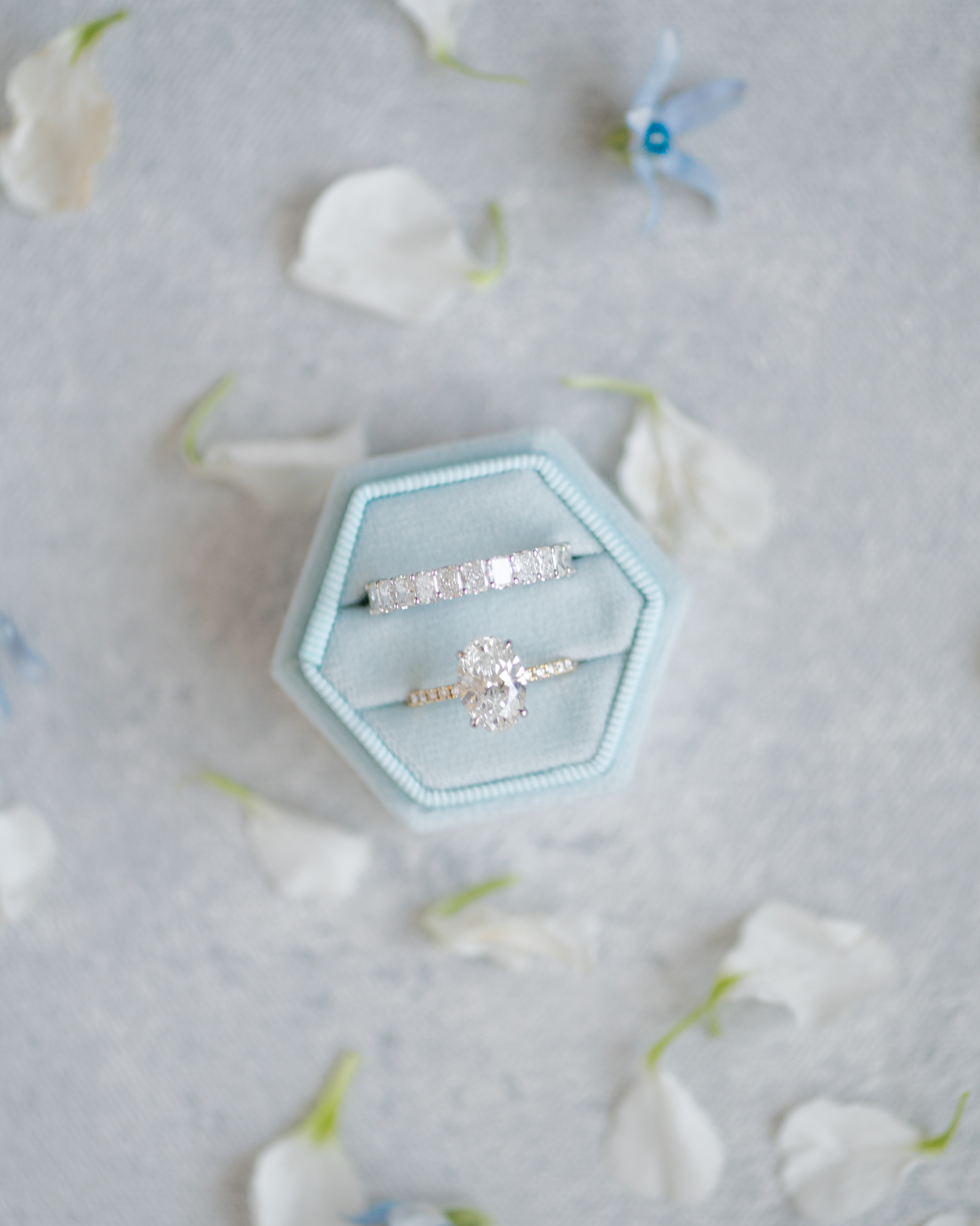 wedding rings flat lays