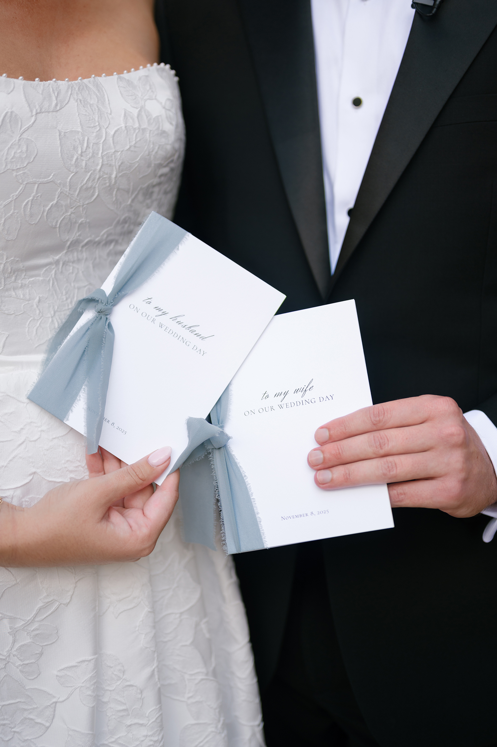 close up details of wedding vows