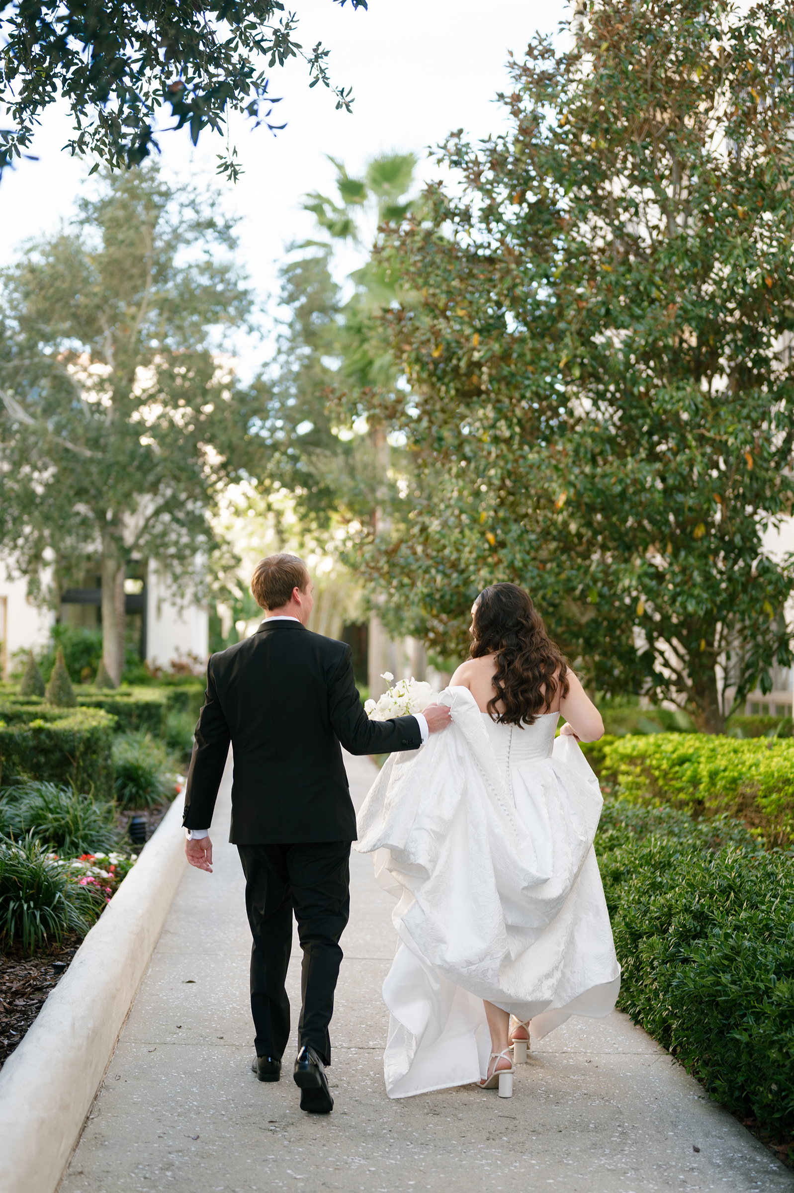 bride and groom's first look