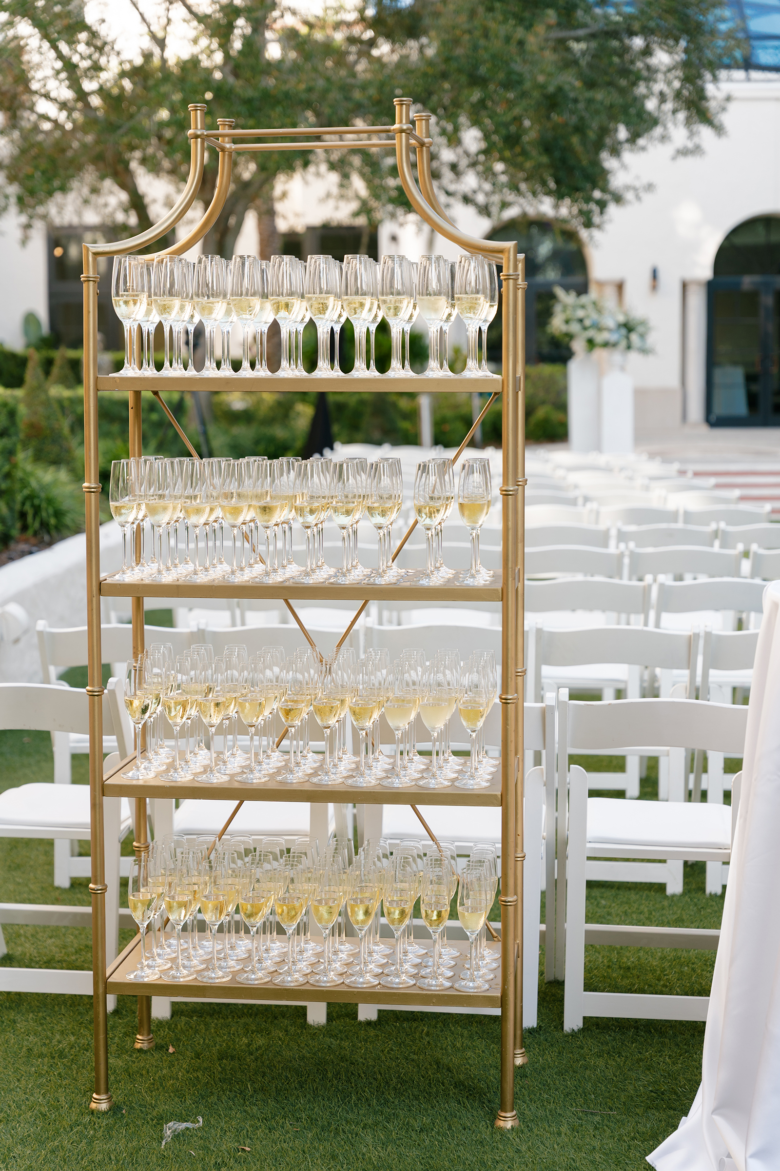 champagne wedding ceremony 