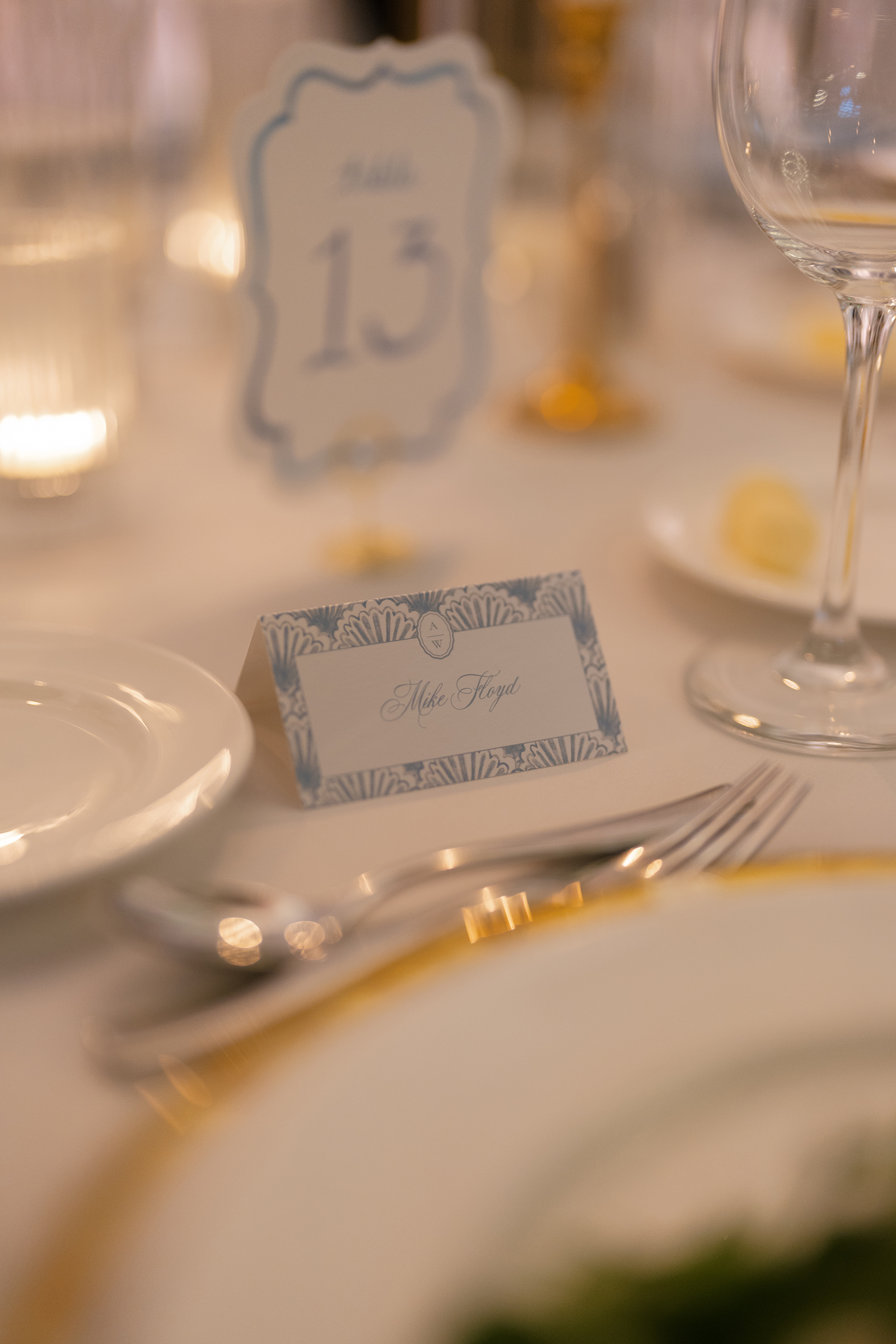 wedding reception table place cards