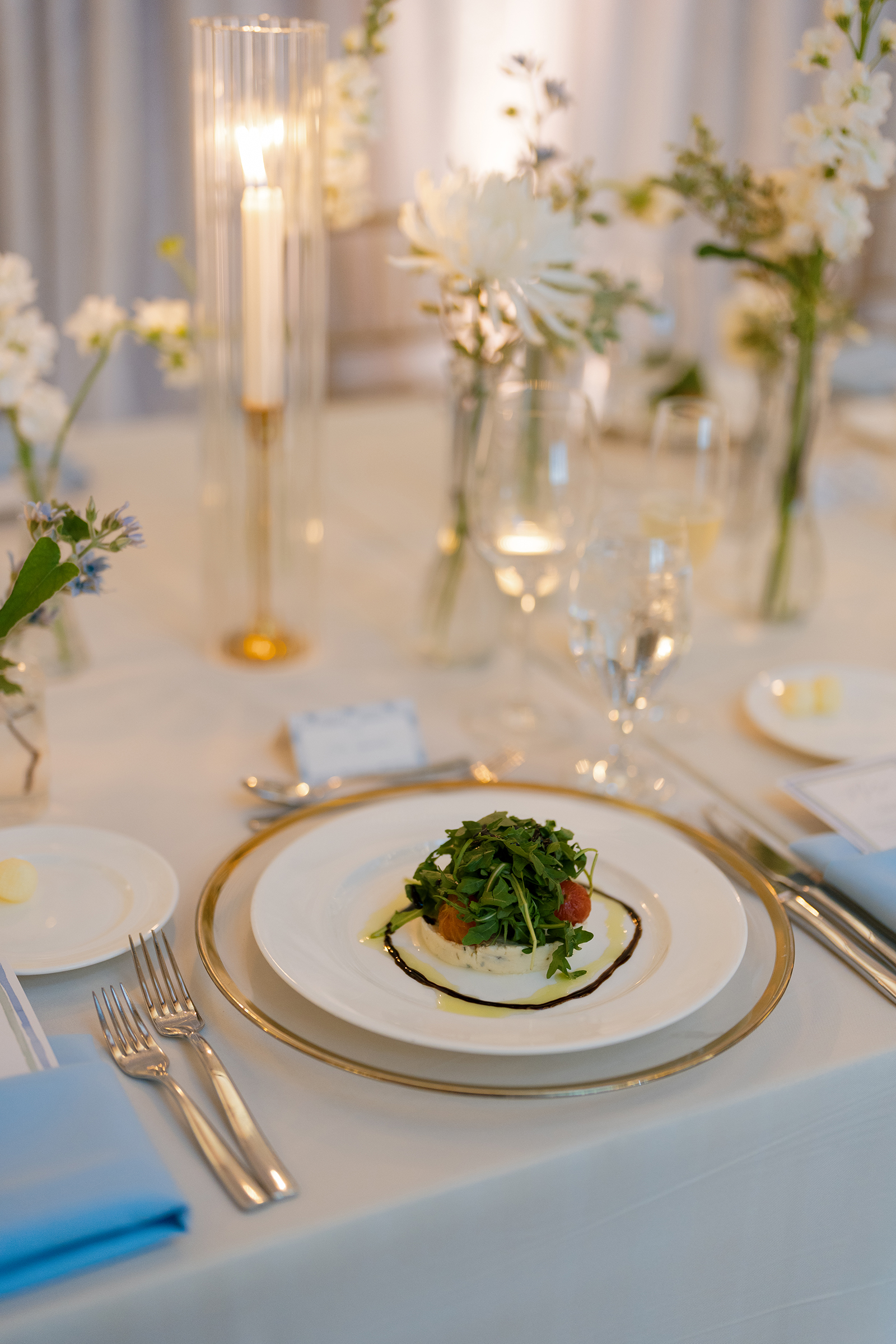 caprese salad at wedding reception