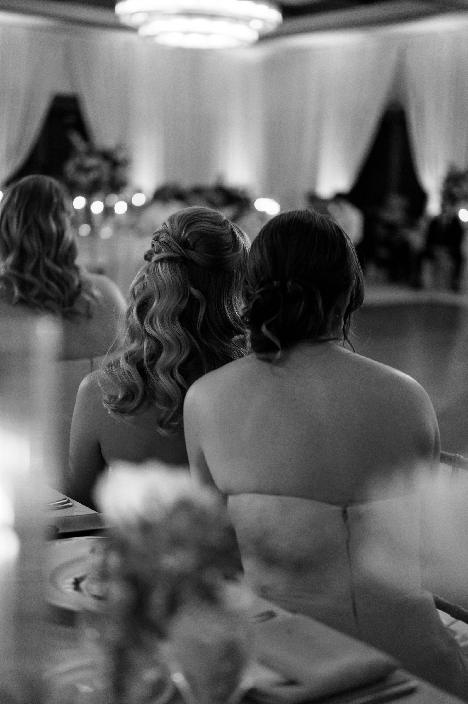 wedding guests watching groom and bride's first dance