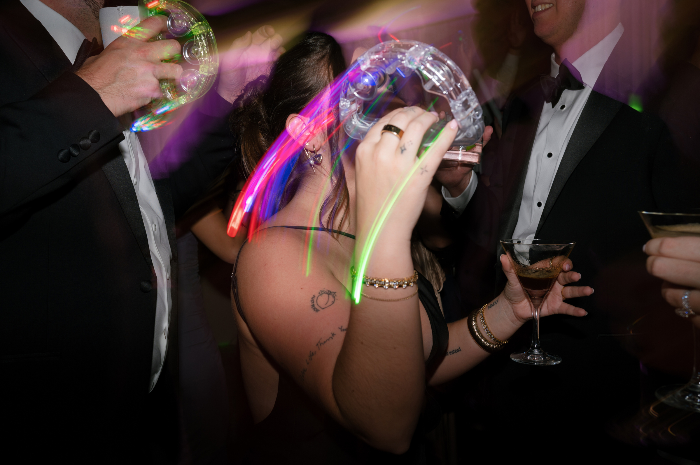 wedding guests dancing