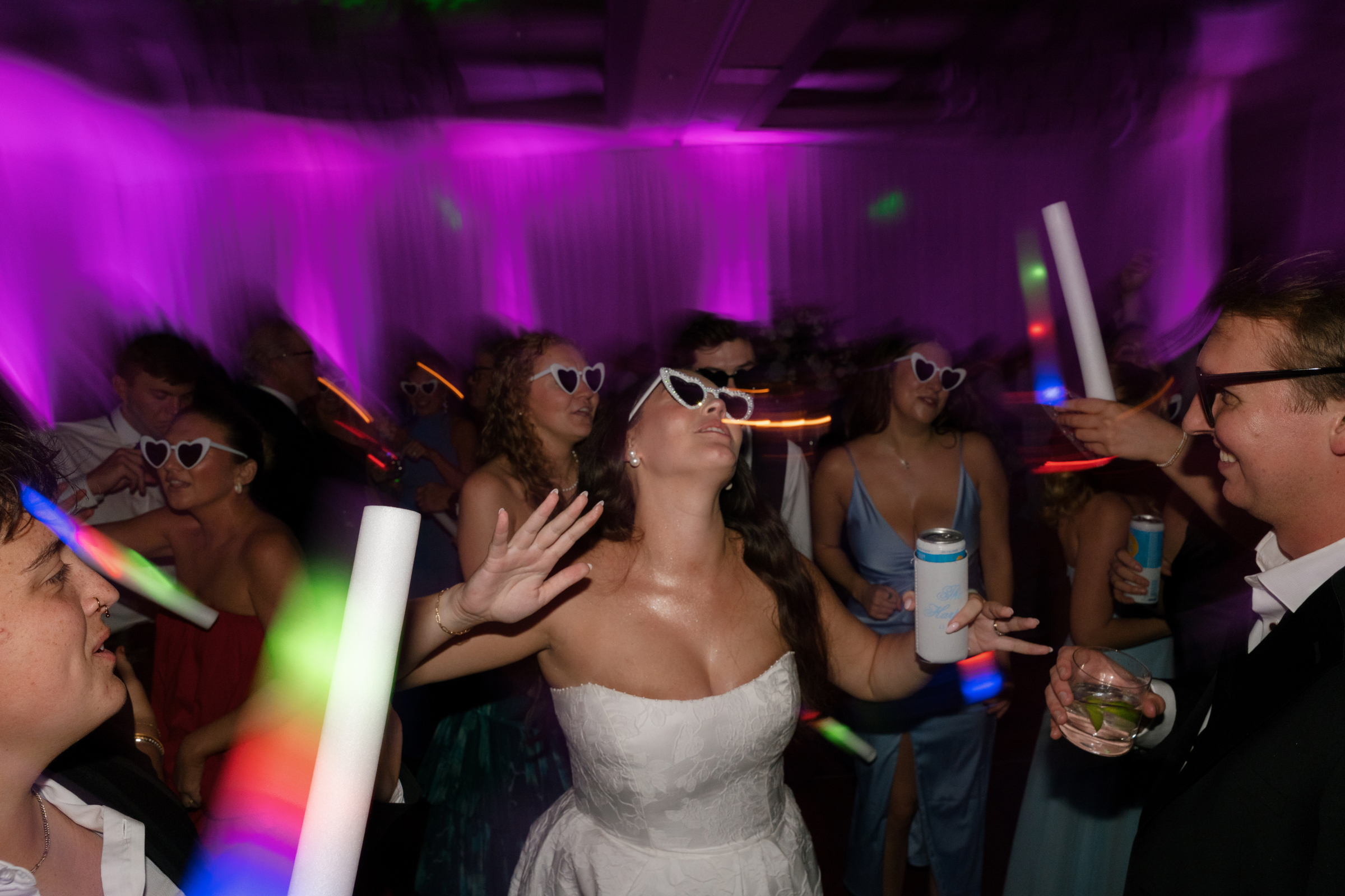 bride dancing during wedding reception